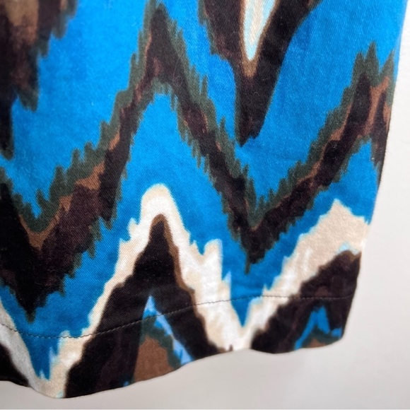 Addition Elle Brown & Blue Chevron Print Pencil Skirt Size 14 - Picture 6 of 8